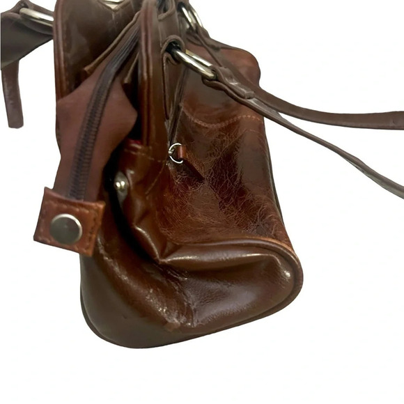 Arnold Churgin vintage brown bigger buckles purse in  excellent condition - Picture 3 of 11